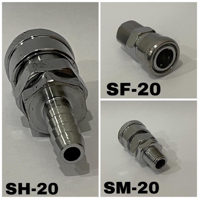 Jual TAIWAN quick coupler kompresor TWO touch sh20 sm20 sf20 sp20 BAGUS ...