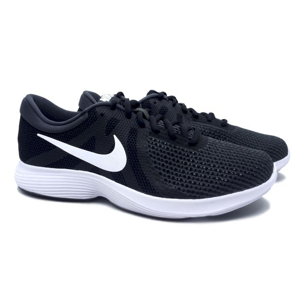 nike revolution 4 black white