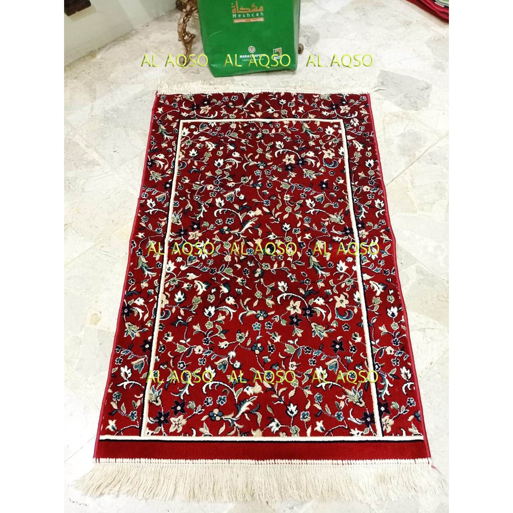 Jual Sajadah Rawdah Polos merah-Rawdah Rug original Madinah | Shopee ...