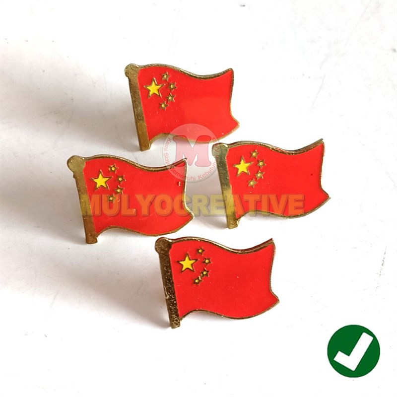 Jual Pin Bendera RRC Flag Pin Republik Rakyat Tiongkok Bahan Logam ...