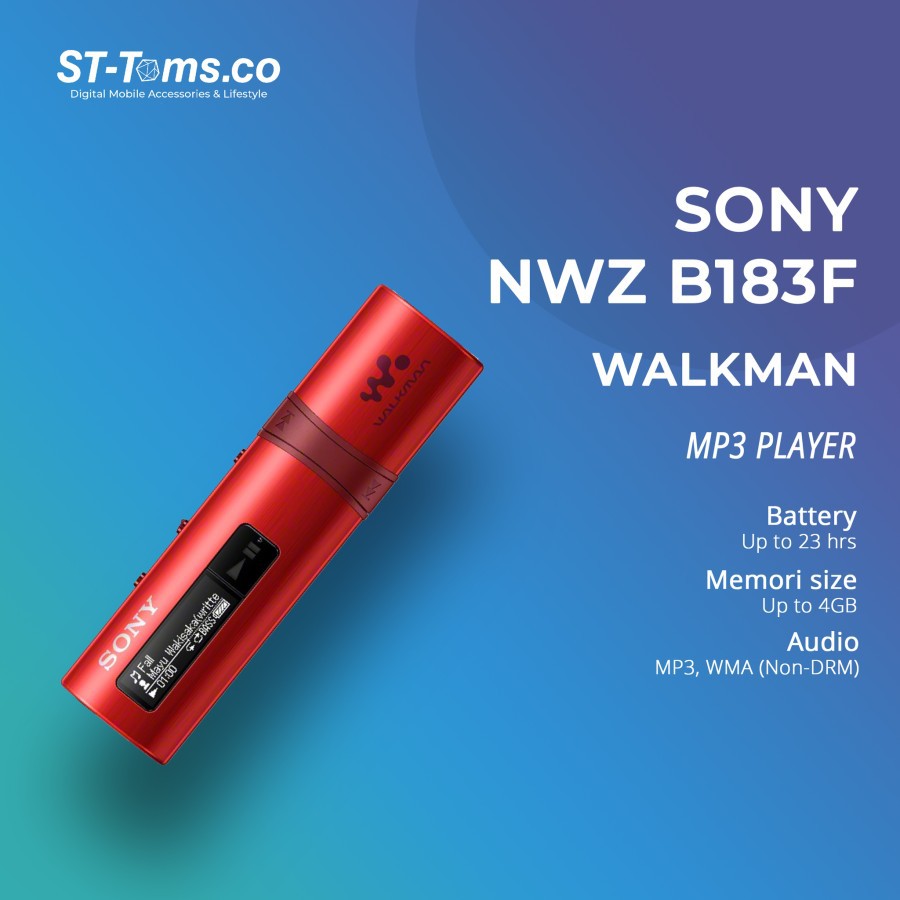Jual Sony Walkman NWZ-B183F / NWZ B183F / B 183F 4GB - Red | Shopee ...
