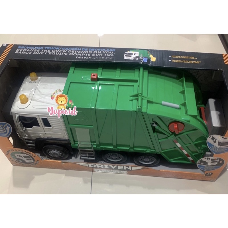 Jual driven toys standart orange recycling truck / truk sampah Shopee