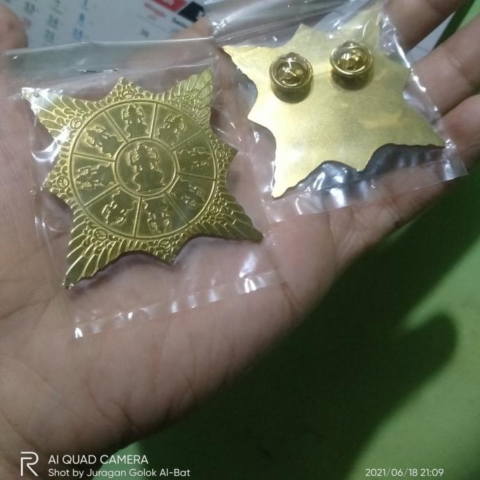 Jual Pin Bross Surya Majapahit Kerajaan Pin Jas Lencana Bahan Kuningan ...