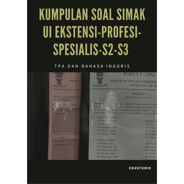 Jual Buku Soal Ujian Simak Ui Universitas Indonesia Ekstensi Pascasarjana S2 S3 Shopee Indonesia 