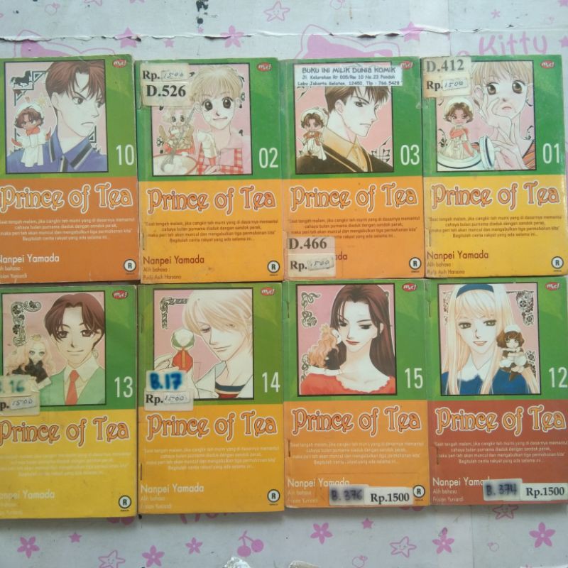 komik cabutan prince of tea nomor 1,2,3,10,12,13,14,15 /satuan/nanpei  yamada manga