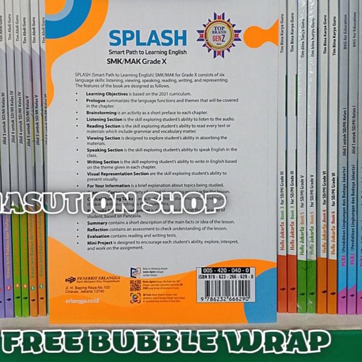 Jual Special Buku SPLASH English Kelas 1 / X 10 SMK Erlangga Kurikulum