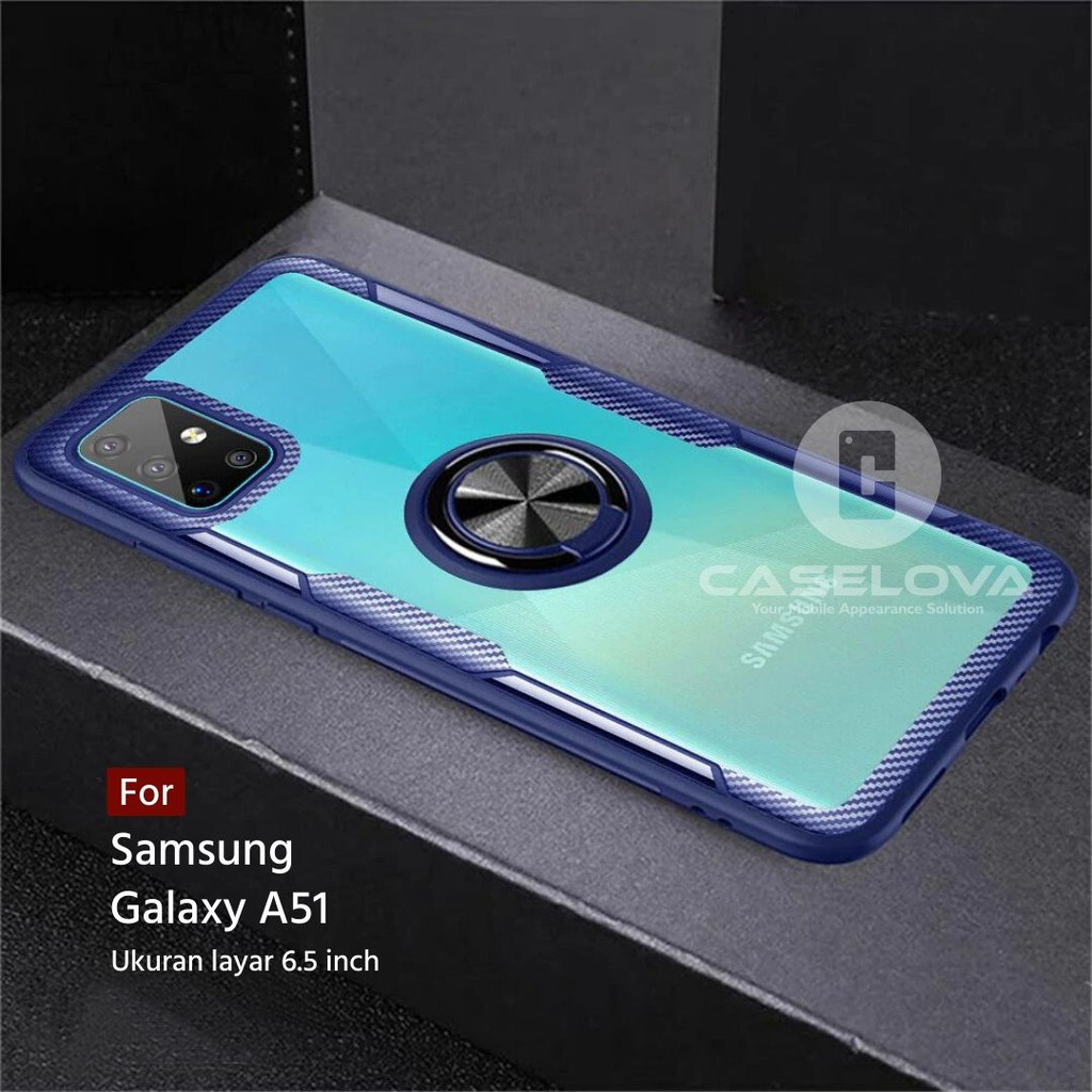Jual Case Samsung Galaxy A51 Hardcase Invisible Ring Transparent ...