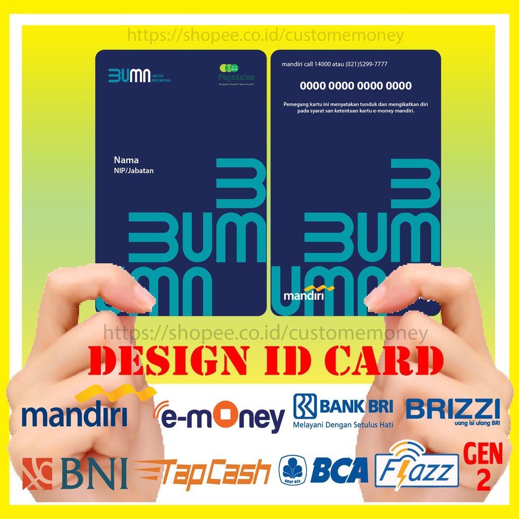 Jual KARTU E MONEY E TOLL ID CARD PEGADAIAN NEW BUMN MANDIRI EMONEY ...