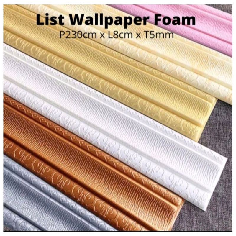 Jual LIST WALPAPER FOAM 230x8 CM Shopee Indonesia