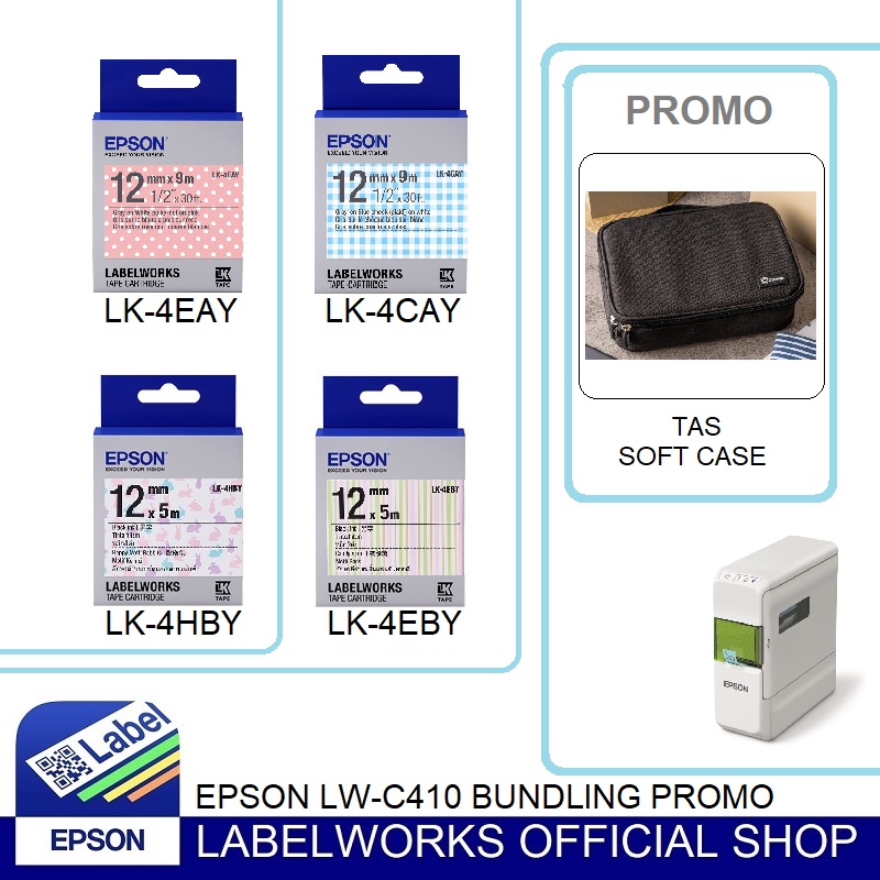 Jual Epson LabelWorks LWC410 Portable Label Printer ( Home & Craft