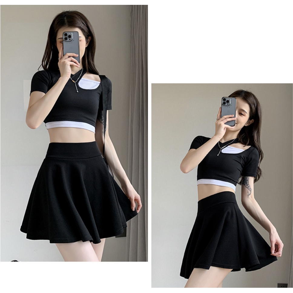 Jual Girlwish Rok Celana Korean Flare Skirt Rok Pendek Tenis Korea