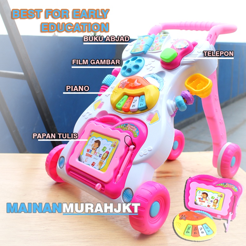 Jual MAINAN ANAK MURAH DORONGAN BABY PUSH WALKER AU02 MEMBANTU