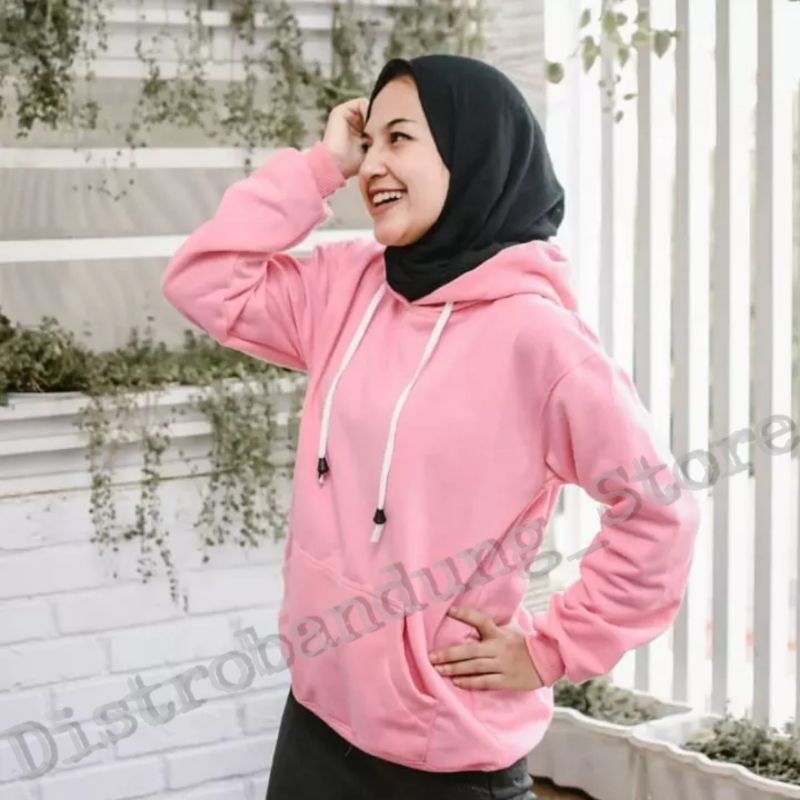 sweater hoodie warna pink