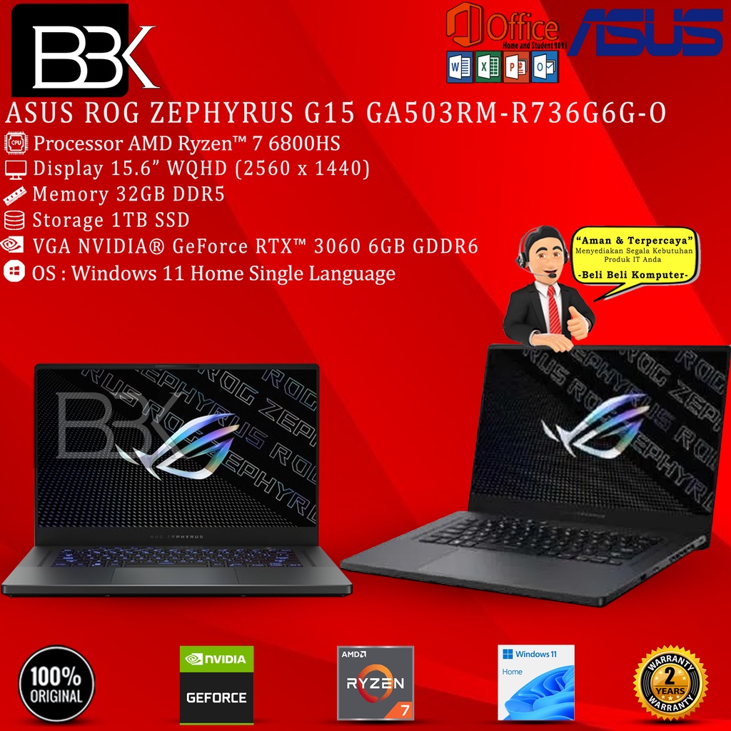 asus rog zephyrus g15 rtx 3060 harga