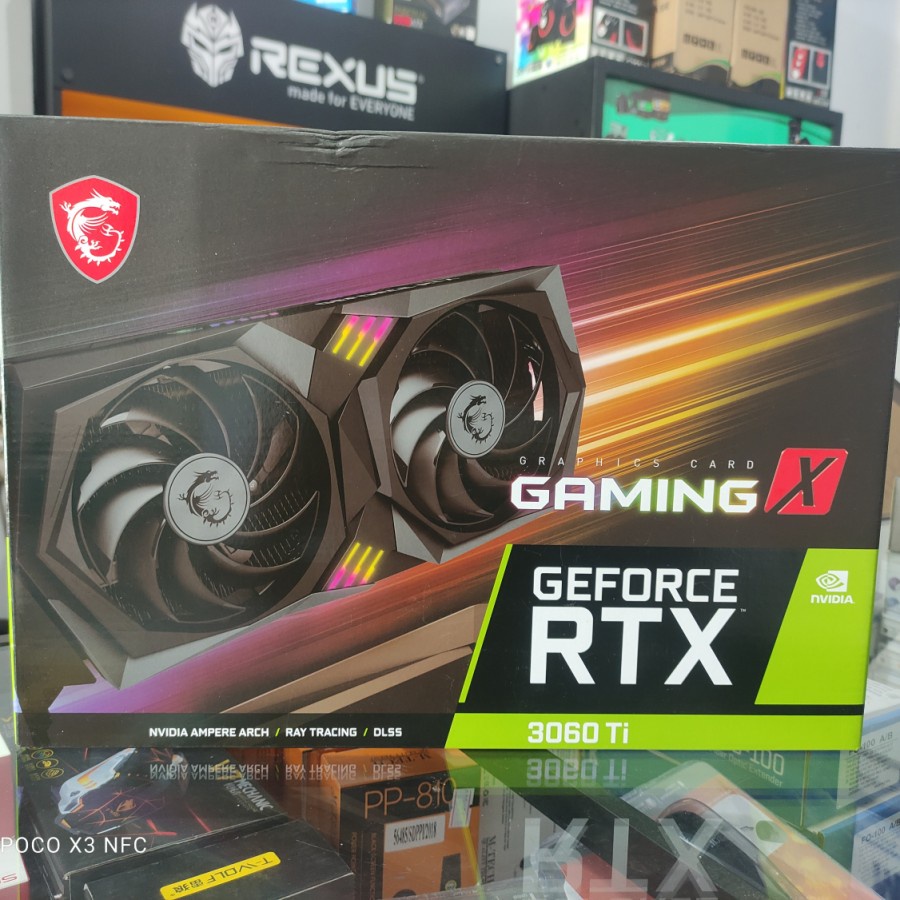 Jual VGA MSI GEFORCE RTX 3060 TI GAMING X 8GB GDDR6 LHR | Shopee Indonesia