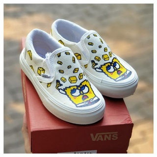 Sepatu Couple Vans Slip On x Spongebob Squarepants / Ibu-ayah & Anak