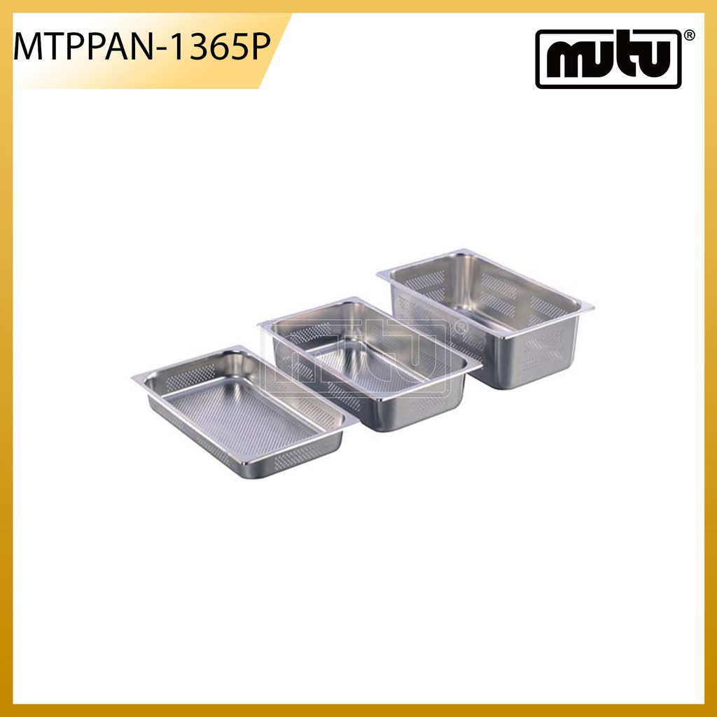 Jual MUTU Food Pan Berlubang 1/3 Kedalaman 6.5 cm Stainless PAN1365P ...