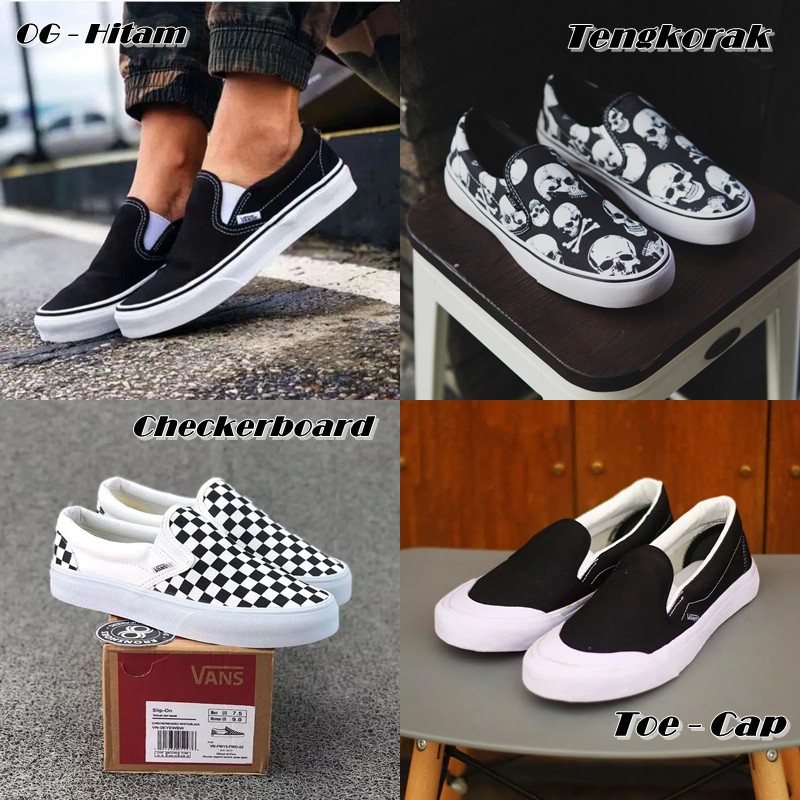 Sepatu vans deals slip on