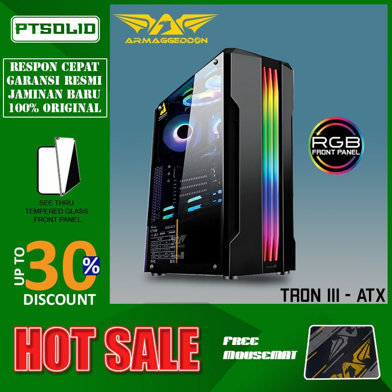 Jual Armaggeddon Tron III - ATX Gaming Case Tempered Glass | Shopee ...