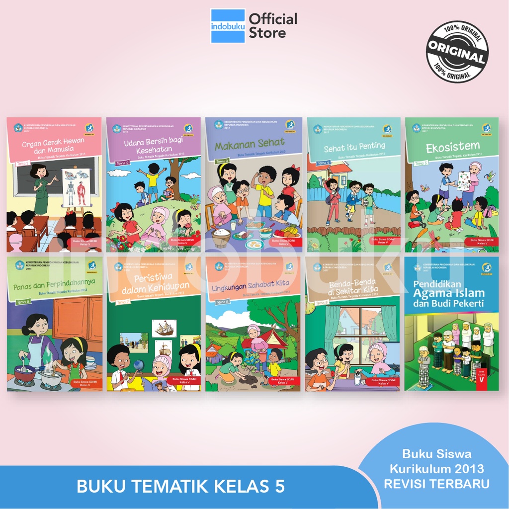 Jual Buku Siswa Tematik K13 kelas 5 Tema 1,2,3,4,5,6,7,8,9 Agama islam ...