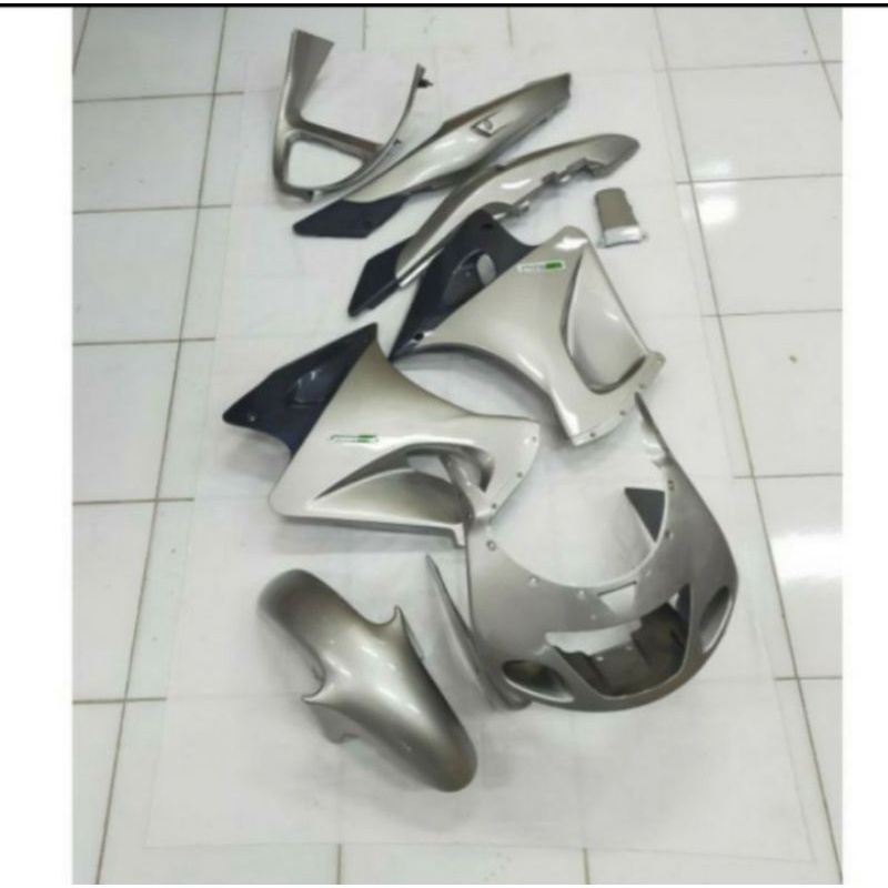 Jual cover body fullset ninja rr old silver original | Shopee Indonesia