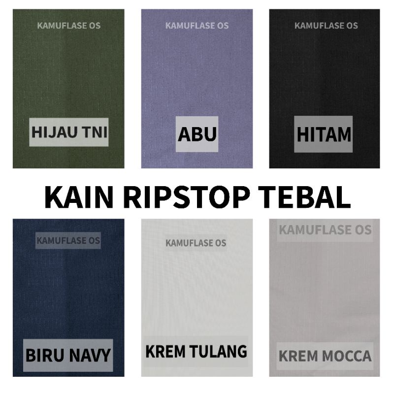 Jual BAHAN KAIN Ribstop polos TEBAL bahan celana tactical bahan kemeja ...