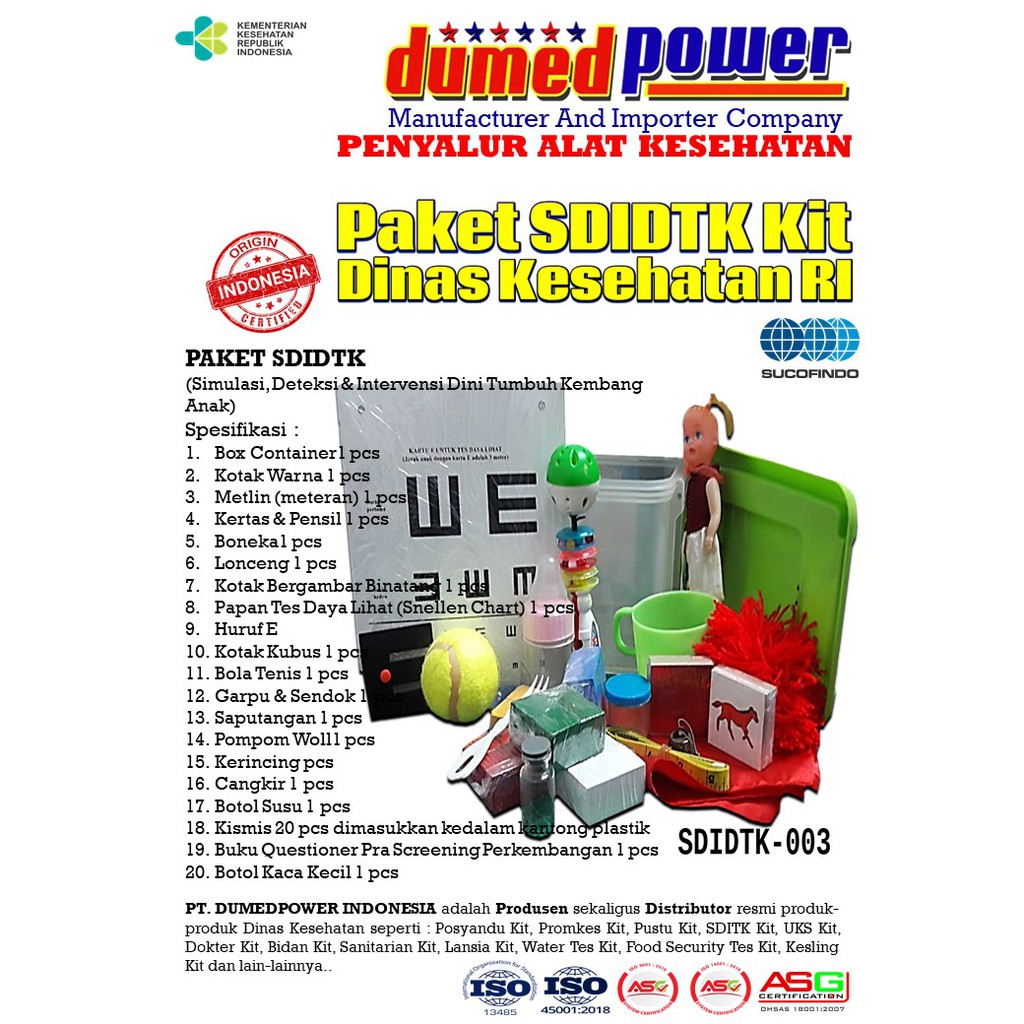 Jual Paket Produk SDIDTK Kit 2023 | Izin Penyalur Alat Kesehatan ...