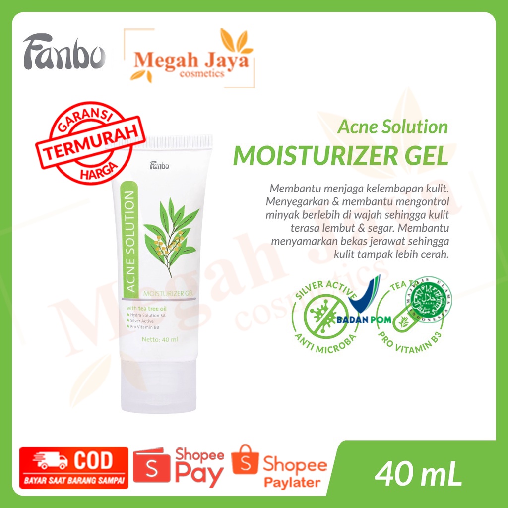 Jual 1PC FANBO ACNE SOLUTION MOISTURIZER GEL 40 ML @MJ | Shopee Indonesia