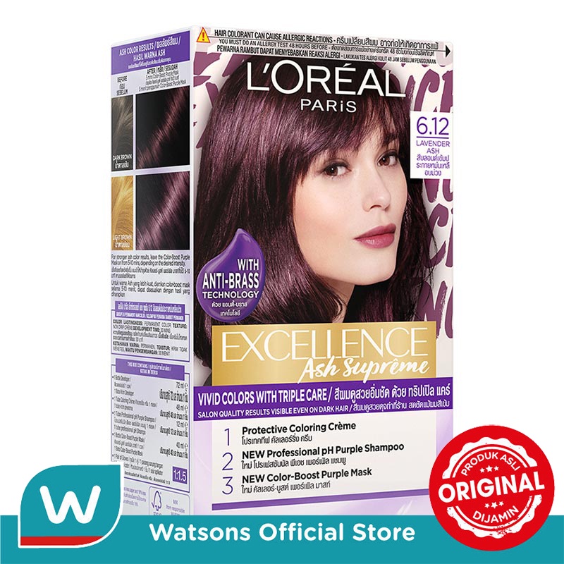 Jual L'Oreal Excellence Hair Color - 6.12 Ash Supreme | Shopee Indonesia
