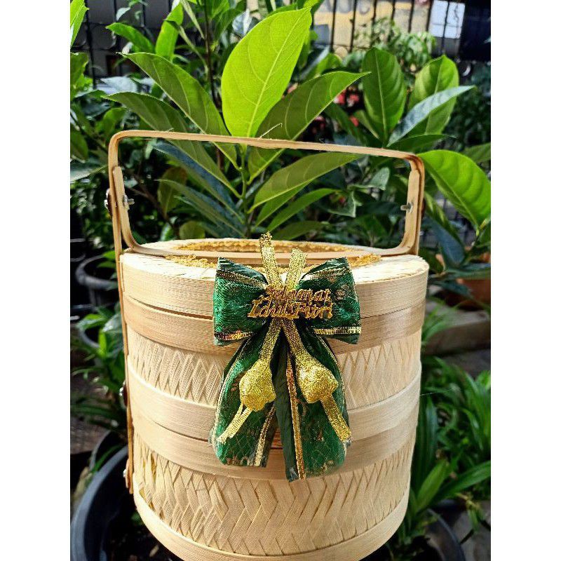 Jual Rantang bambu 2 susun diameter 25 cm | Shopee Indonesia