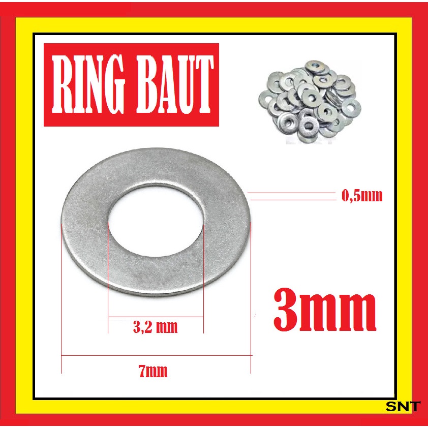 Jual Ring Pengencang Baut Baud Plat Galvanis M3 M4 M5 M6 M8 M10