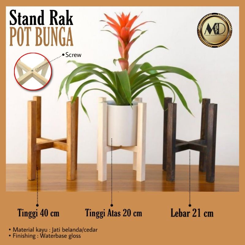 Jual Stand Rak Tatakan Pot Kayu Stand rak pot bunga tatakan pot bunga ...