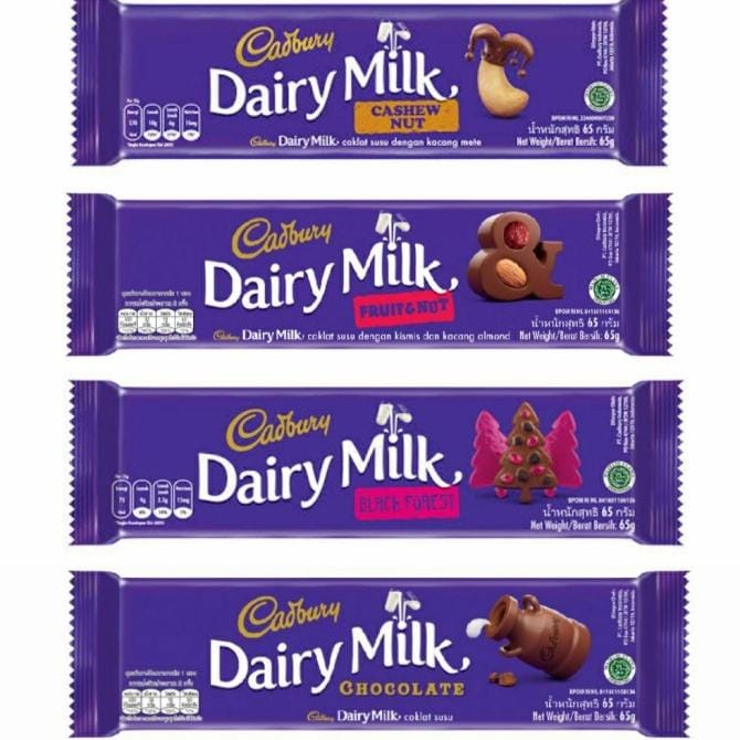 Jual Cadbury Dairy Milk 62 gr/ 65gr Chocolate Promo MURAH HALAL