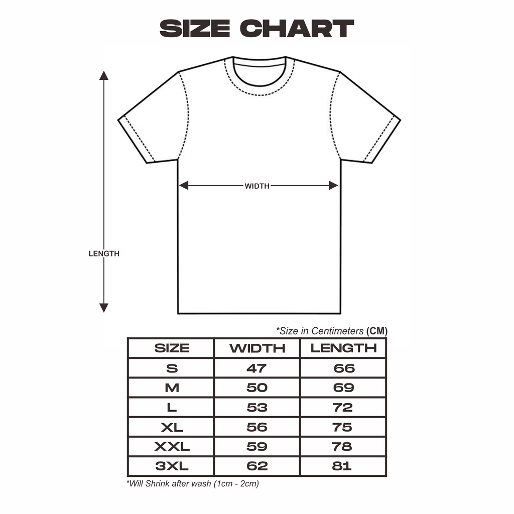 Jual Size Chart Alinea Store | Shopee Indonesia