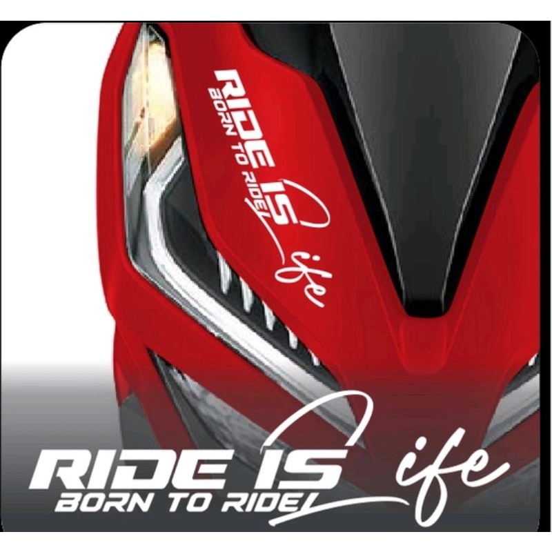 Jual stiker cutting motor ride unik vario beat nmax lexi r15 yamaha ...