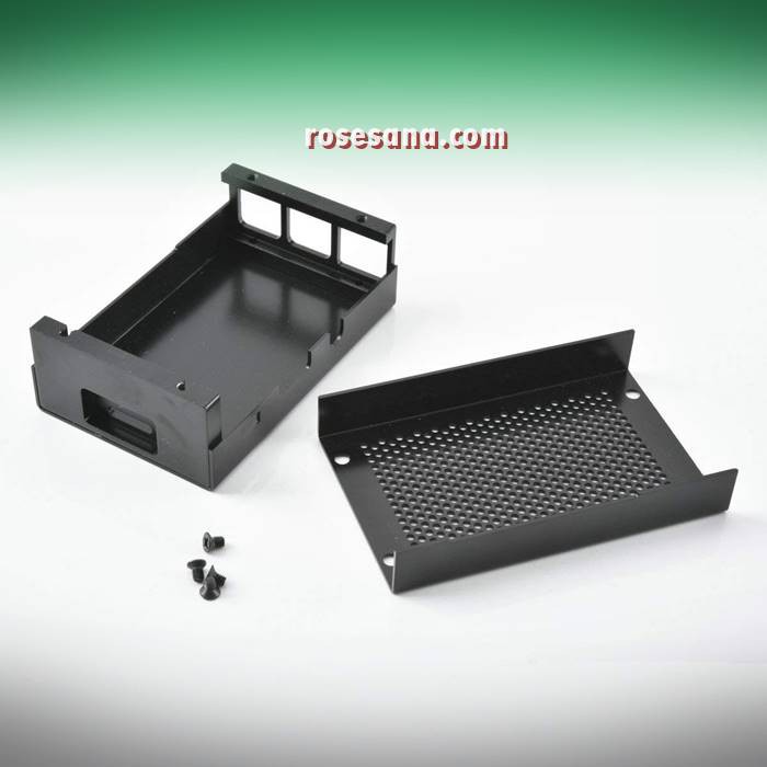 Jual Casing Raspberry Pi Aluminum Black color with exhaust hole ...