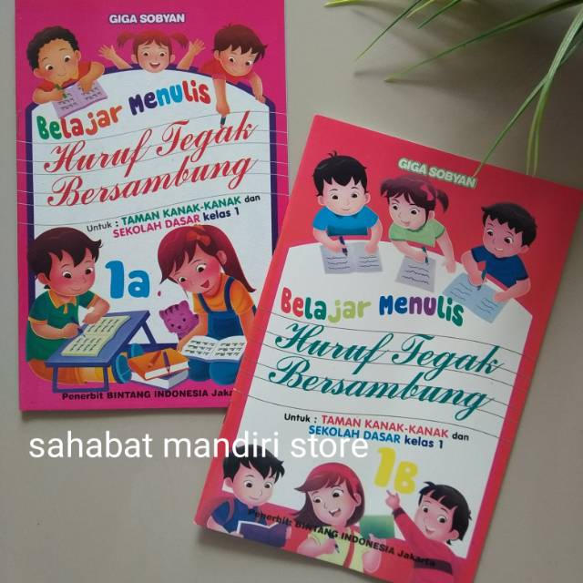 Jual Paket 2 Buku Belajar Menulis Huruf Tegak Bersambung 1a - 1b ...