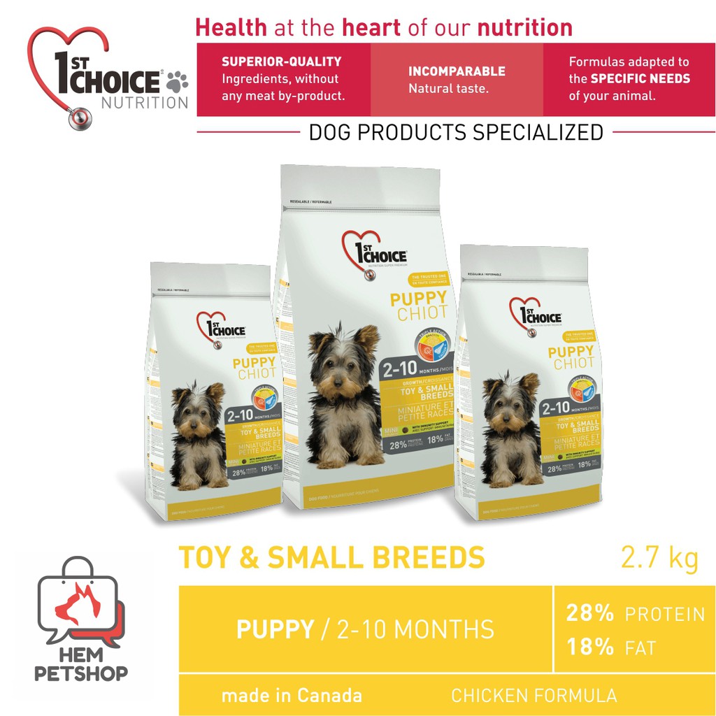 Jual 1st choice puppy chiot toy and small breeds 2.7 kg | Shopee Indonesia