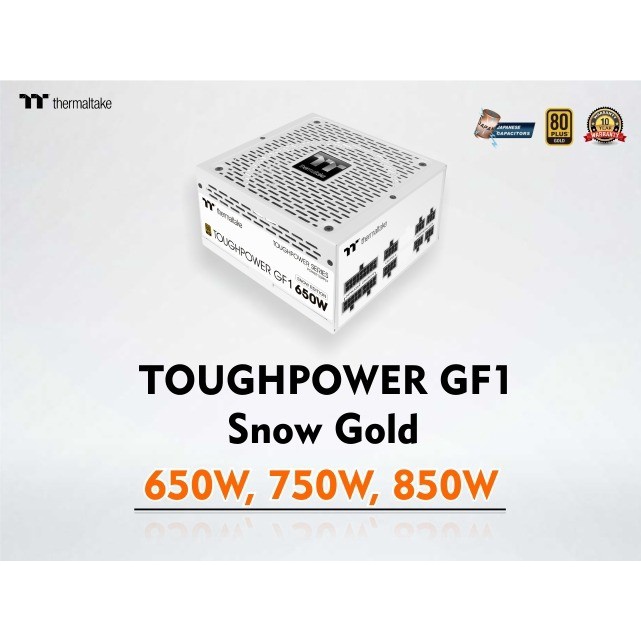 Jual POWER SUPPLY PSU THERMALTAKE TOUGHPOWER GF1 SNOW 750W 80+ GOLD ...