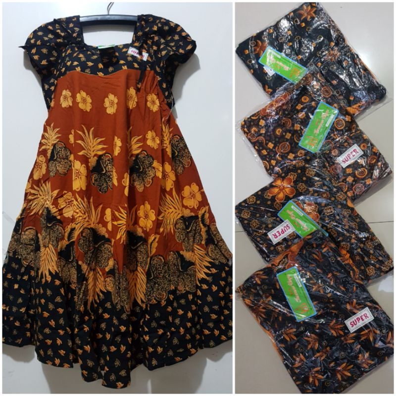 Jual YULI - DASTER KENCANA UNGU KLOK SEROT LD 110 CM PB 100 CM BATIK KU ...