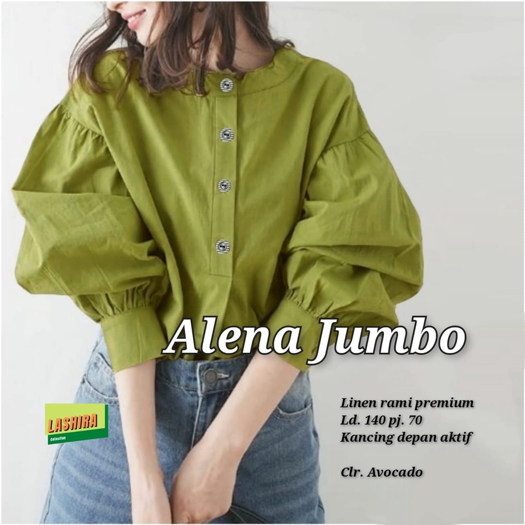 Jual alena blouse bluse blus shirt atasan kemeja baju pakaian katun