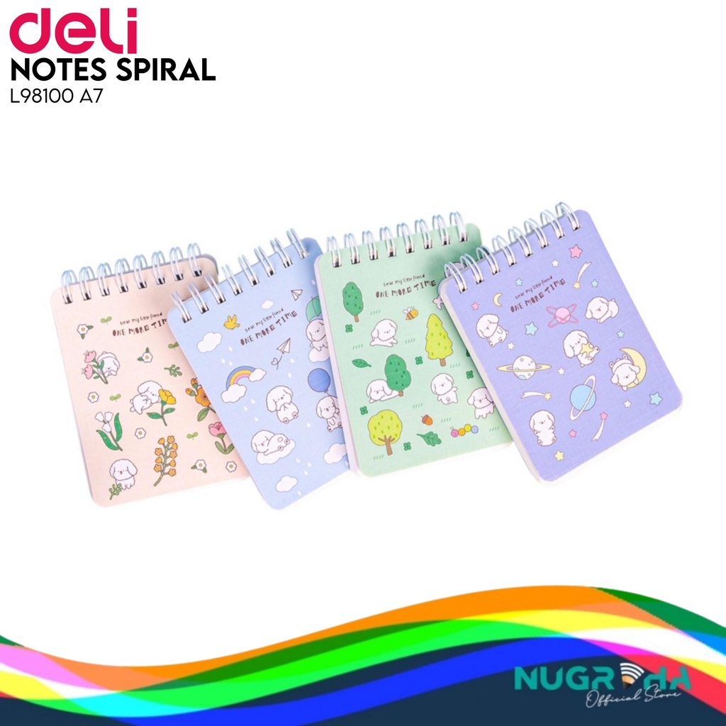 Jual NOTES SPIRAL / BUKU CATATAN DELI L98100 A7 - FOREST | Shopee Indonesia