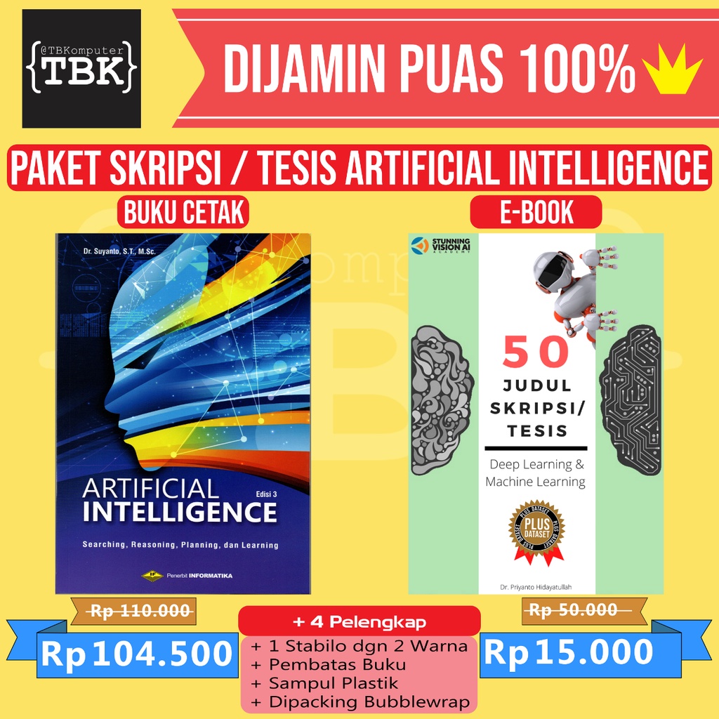 Jual PAKET BUKU SKRIPSI DAN TESIS ARTIFICIAL INTELLIGENCE | Shopee ...