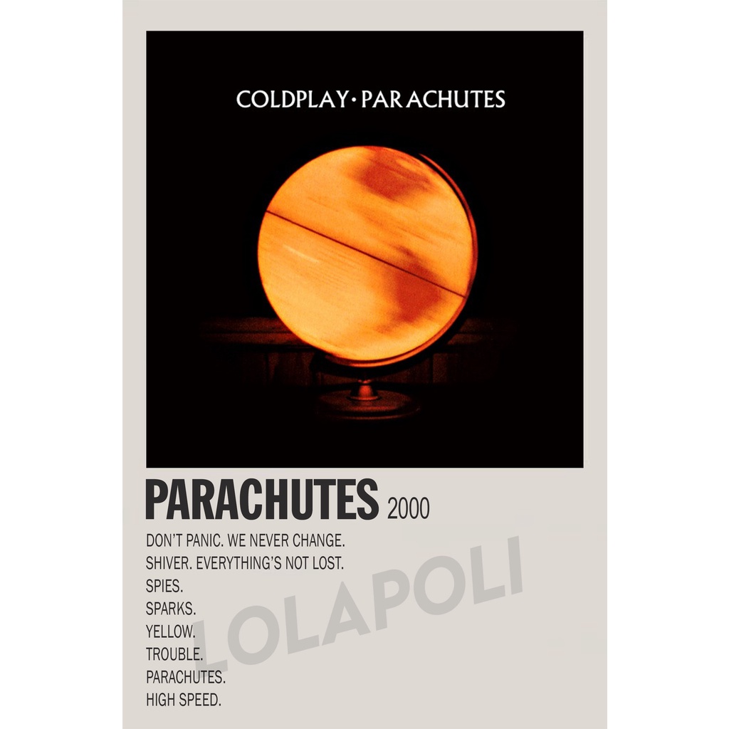 Jual Poster Cover Album Parachutes - Coldplay | Shopee Indonesia
