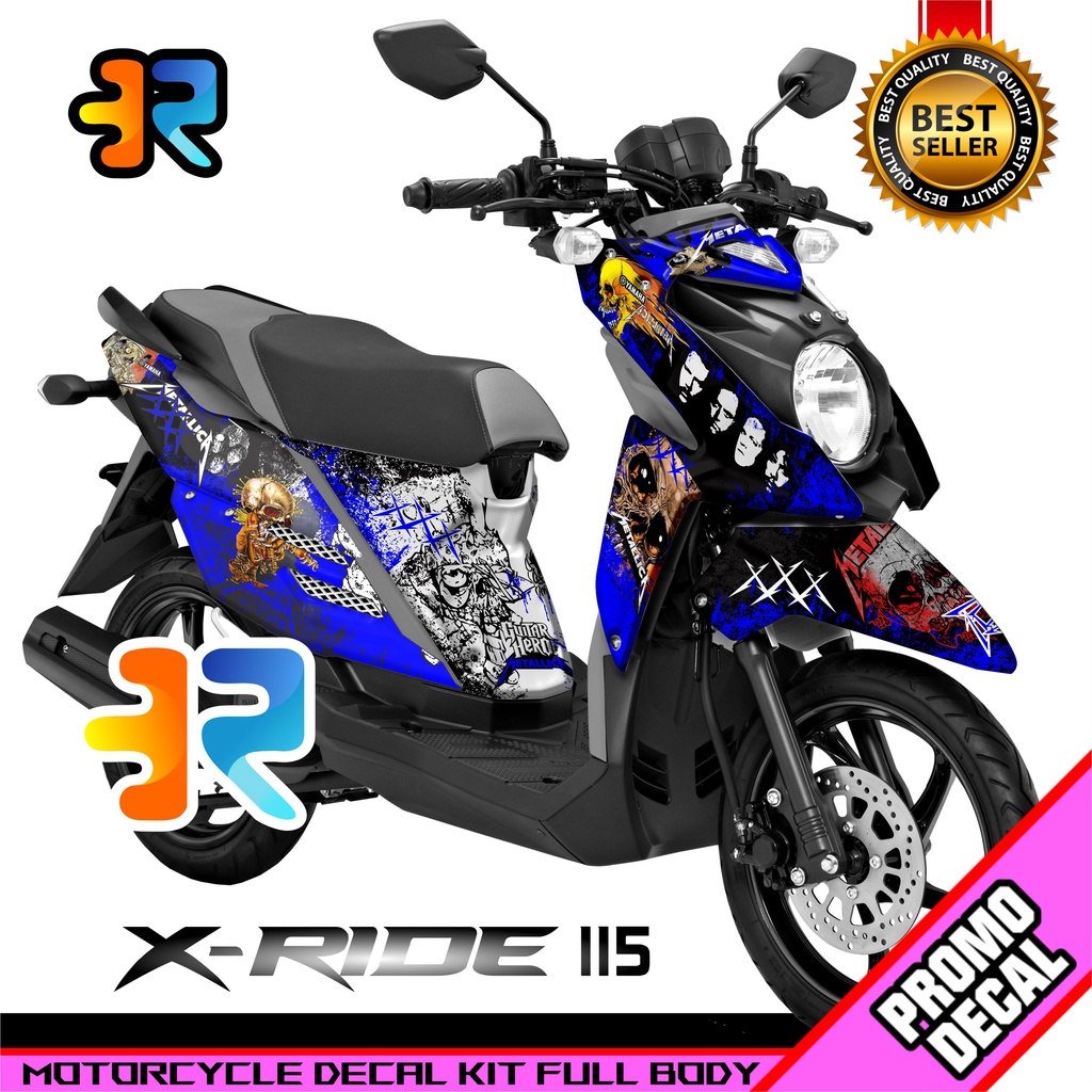 Jual Decal Motor XRide 115 Desain Metal Militia Sticker Decal X-Ride ...