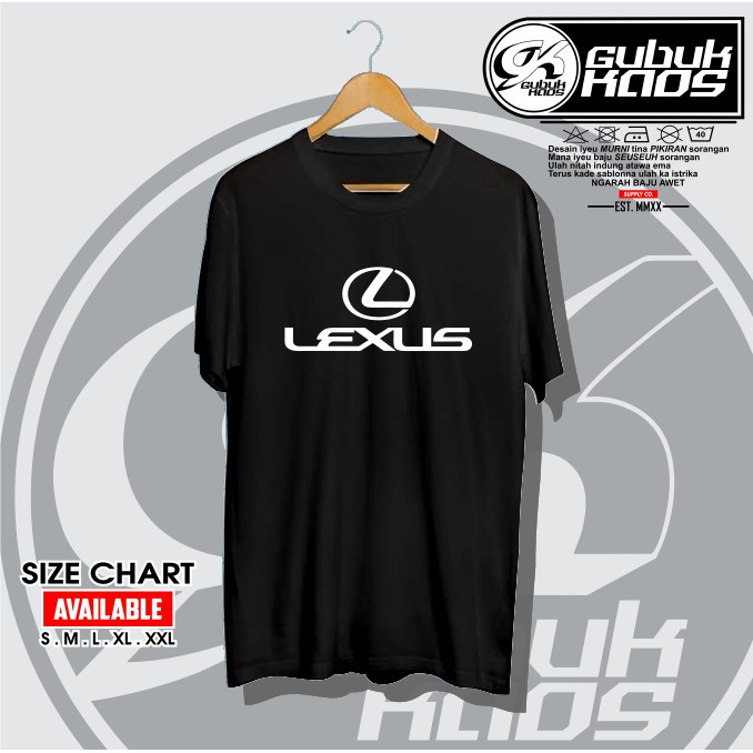 Jual BAJU KAOS LOGO MERK LEXUS LOGO MEREK TERKENAL MURAH GUBUK.KAOS