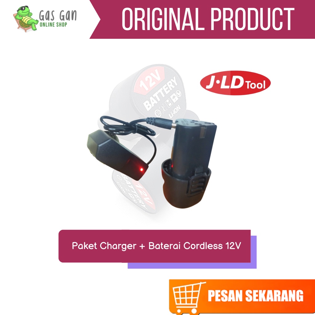 Jual Paket Baterai Cordless Mesin Bor Charger Volt Jld Jin Luda Shopee Indonesia