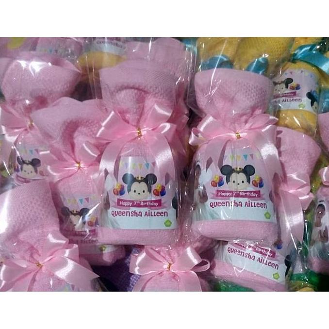 Jual Souvenir Handuk Lilit Label Custom Free 30X70 Desain Bingkisan ...