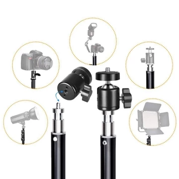 Tripod Handphone 2 Meter Besi Plus Mini Ball Head Free Holder Hp Free Tomsis Remote Bluetooth