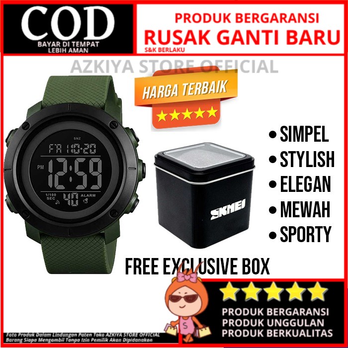 Jual JAM TANGAN PRIA WATER RESISTANT STRAP SILIKON DIGITAL ORIGINAL ...